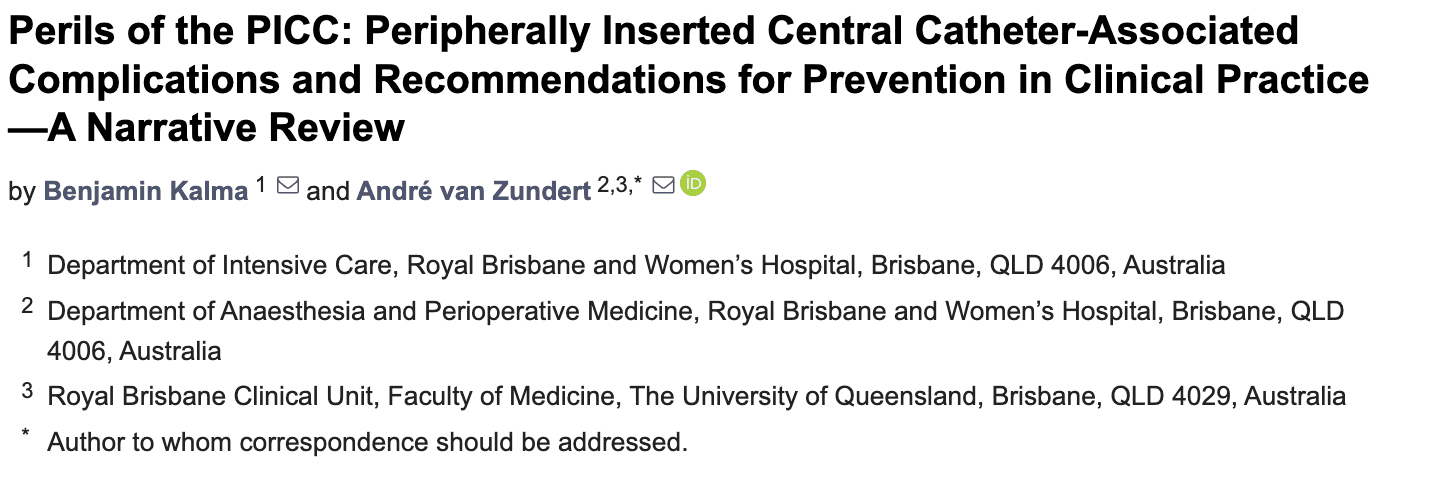 Perils of the PICC: Uncovering Risks & Preventing Complications Perils of the PICC: Uncovering Risks & Preventing Complications